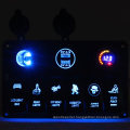 LED Light Bar Rocker Switch 3 Gang Panel Switch with 12-24V Voltmeter Digital Display LED Light Bar Accessories 4.2A USB Quick Charger